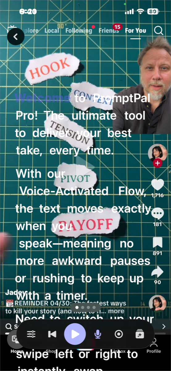 Custom background applied behind the camera preview